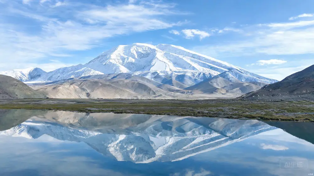 帕米尔高原的雪山与湖泊