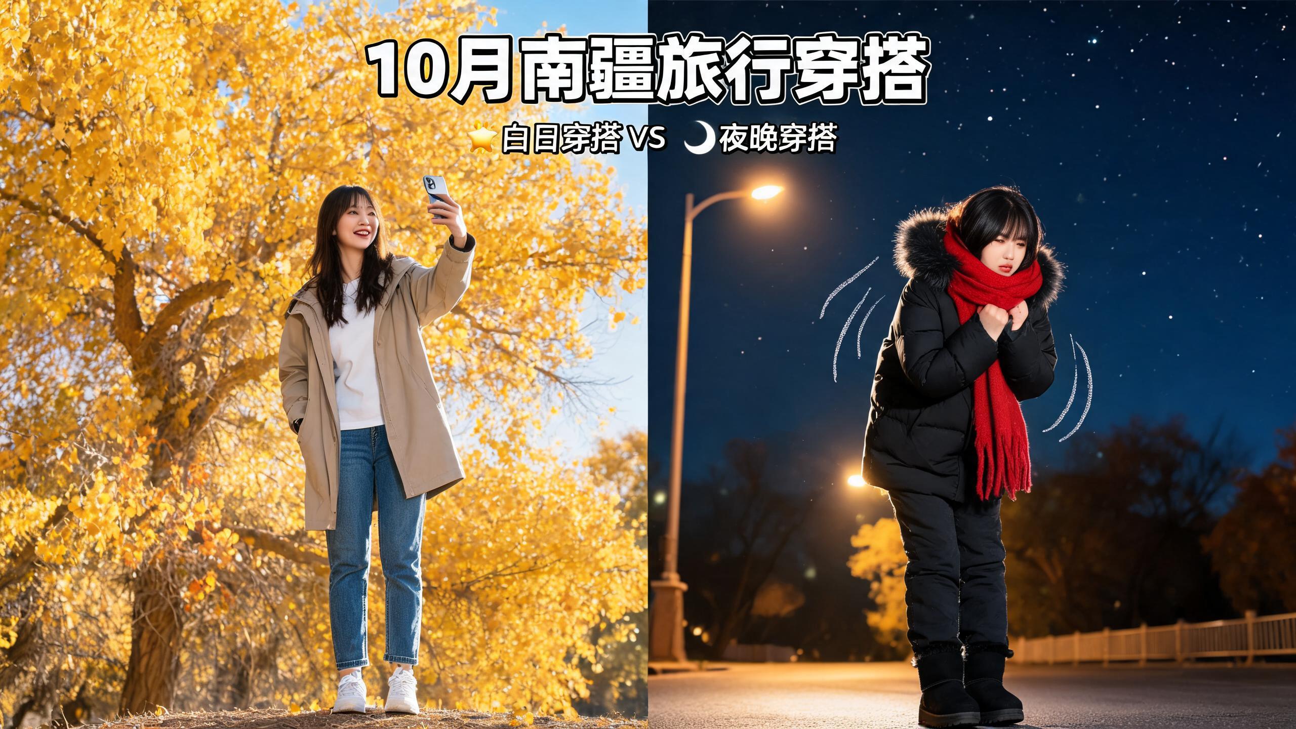 10月去南疆看胡杨带什么？穿搭、摄影、防坑、老人小孩，一篇全搞定