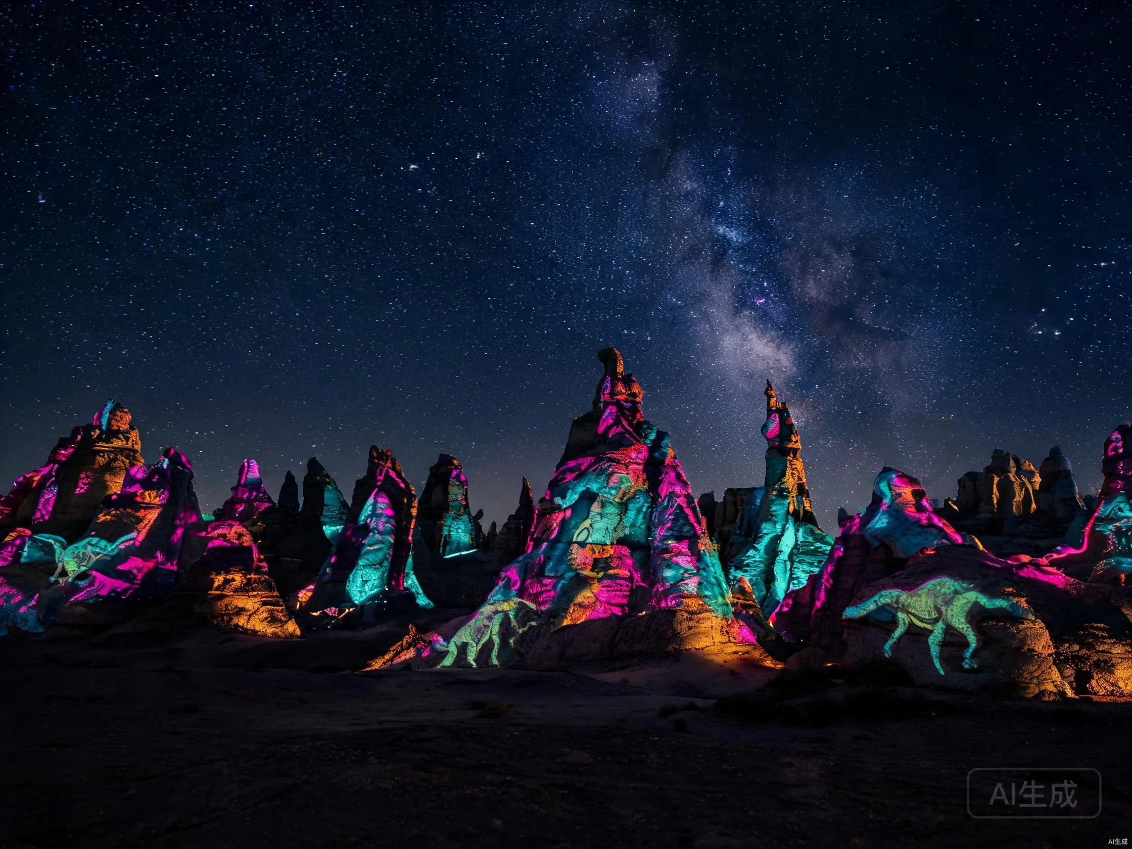 世界魔鬼城夜游灯光秀